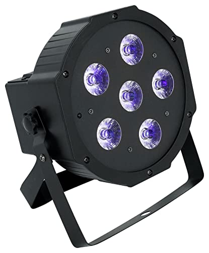 Rockville Battery PAR 61 36W Rechargeable RGBWA+UV DMX Wash Light, 25 Degree Beam, Replaceable Batteries, IR Remote, Sound-Activated, for DJs and Events | 12-18 Hour Battery Life, Stage Lighting, Remote Included, Sound Activated, Strobe, 6/10 DMX Channels