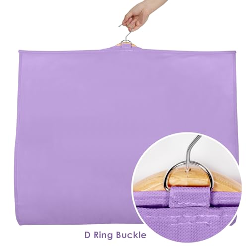 Univivi 40 Inch Dance Costume Garment Bags for Dancers, Purple, 4 Pack - color: Purple, size: 4 Pack