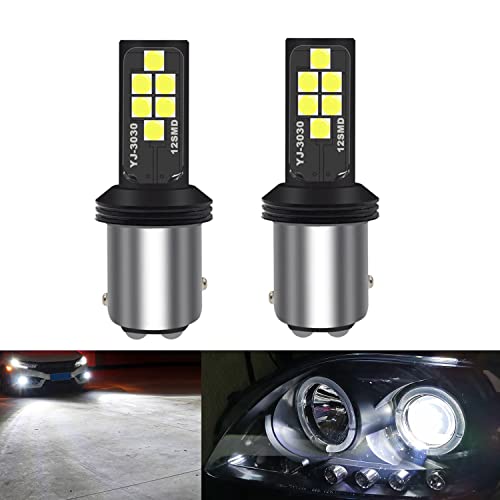 SOCAL-LED LIGHTING 1157 BAY15d White LED Turn Signal Bulb Advanced 3030 SMD Bright Colorful DRL Brake Lamp Parking Tail Light, Pack of 2 - color: Cool White, size: 1157 (BAY15d)