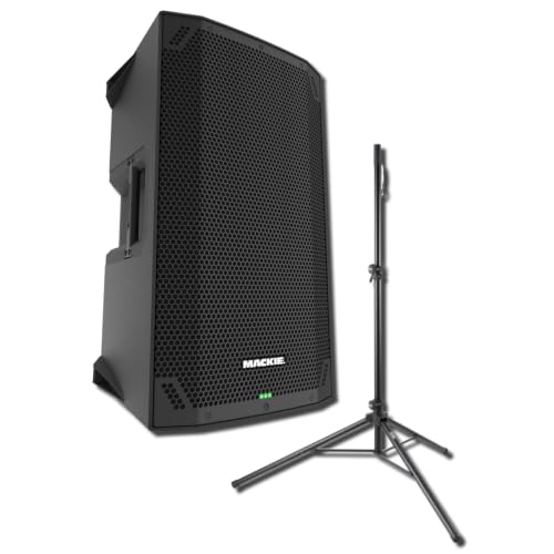 Mackie Thump12v4 12-Inch 1400W Powered PA Speaker Bundle with On-Stage SS7730B Tripod Speaker Stand — 129 dB Bluetooth DSP PA System for Mobile DJ, Live Bands, Worship, and Events - color: SS7730B Bundle