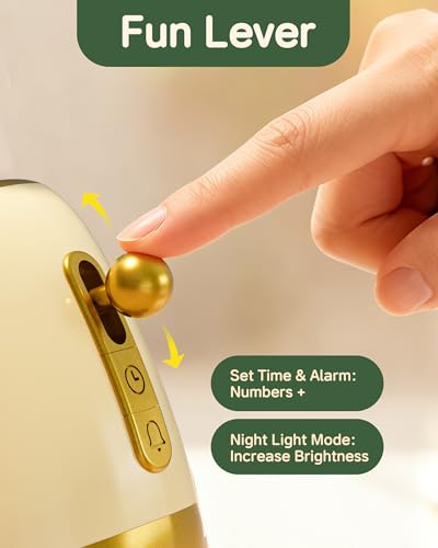 Alarm Clock for Kids, Cute Toast Night Light Alarm Clocks for Bedrooms, Dimming Rechargeable Small Led Desk Clock with Snooze & Countdown for Room Decor, Bedside Clock for Teen Girls Boys