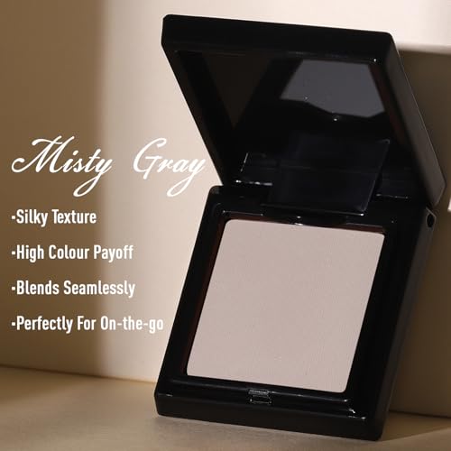 UCANBE Misty Mauve Single Eyeshadow Palette, Neutral Matte Mini Eye Shadow Powder, Highly Pigmented Professional Long-Lasting Waterproof Makeup Pallet - color: 21 Misty Mauve Gray
