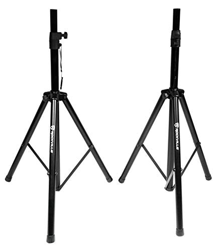 Audiosavings Bundle: (2) Mackie Thrash212 12 1300W Powered Active DJ PA Speaker Thrash 212 Bundle with (1) Pair of Rockville Adjustable Tripod Speaker/Light Stands+(2) 20 Foot XLR Cables (3 Items)