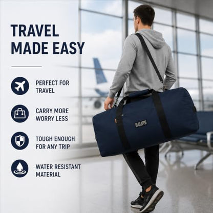 Heavy Duty Cargo Duffel Large Sport Gear Drum Set Equipment Hardware Travel Bag Rooftop Rack Bag - color: Navy, size: 36" x 17" x 17"