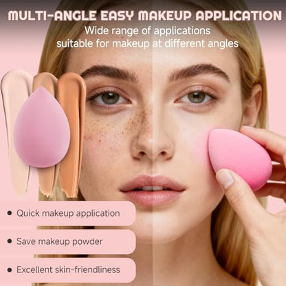 70Pcs Makeup Brushes Set, Pink Professional Makeup Brush Set Multi-functional Makeup Brush Kit, Eye and Face Makeup Brushes & Tools, Premium Synthetic Facial Makeup Accessories - color: Pink