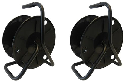 Audio2000'S ADC2716B2 Two-Pack Black Portable Cable Reels/Cord Reels, Each with a Reel Lock/Stopper, Capacity of Each Reel: 330 feet of 6mm Cable/Cord (Total Two Cable Reels)