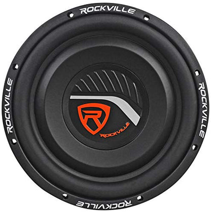 Rockville W12T4S4 12" SVC 4-Ohm Slim Car Subwoofer, 1400W, 2-Pack | CEA-2031 Compliant, 2" Voice Coil, Strontium Magnet, Butyl Surround, Steel Basket, Chrome Terminals, 3.7" Depth, 34Hz-500Hz