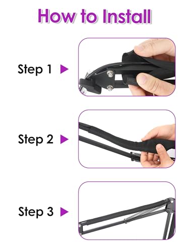 For HyperX Quadcast Boom Arm - Mic Arm with 2 Cable Sleeve, Mic Stand with 3/8" To 5/8" Adapter Compatible with Blue Yeti Fifine Shure SM7B MV7 HyperX QuadCast S AT2020 and Other Microphone - color: HYQC Boom Arm