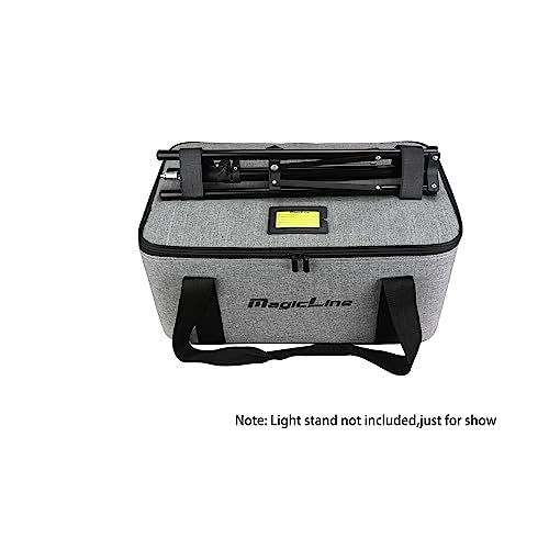 MagicLine Semi-Rigid Photo Studio Camera Equipment Bag 21.7"x12.6"x10.6" | Carrying case with shoulder strap, handle, movable foam padded dividers for studio strobe flash, monolight and accessories