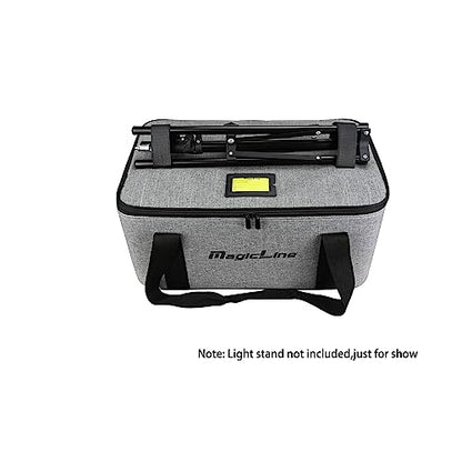 MagicLine Semi-Rigid Photo Studio Camera Equipment Bag 21.7"x12.6"x10.6" | Carrying case with shoulder strap, handle, movable foam padded dividers for studio strobe flash, monolight and accessories
