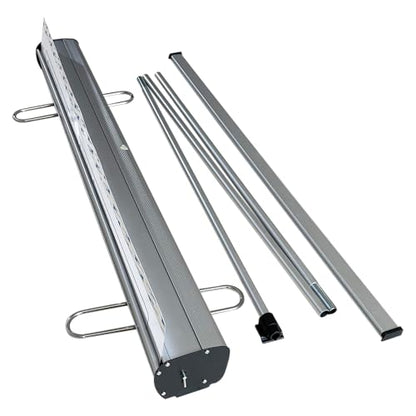 33.5"W x 80"H Retractable Banner Stand – Standard Roll Up Banner Display with Padded Carrying Bag for Trade Show, Exhibition, Store Promotion & Advertising Events 1 Pack (Stand Only)