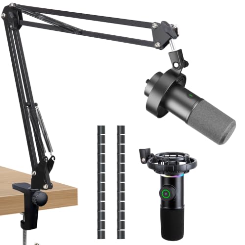 SUNMON Mic Boom Arm, Microphone Stand for Fifine K688 with Cable Sleeve - color: Fifine K658 Boom Arm with Cable Sleeve