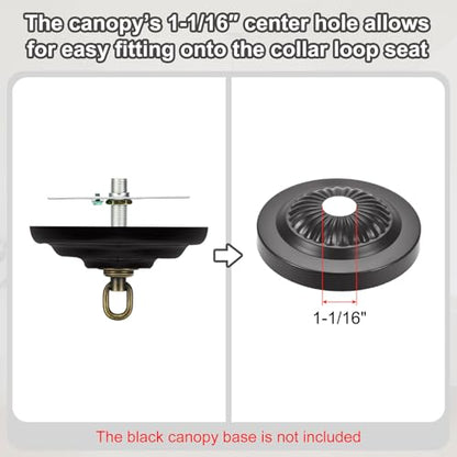 2 Set 4" Universal Light Fixture Cross Bar Kit 1/4 IP Bronze | Center Ceiling Light Plate Mounting Hardware Repair Set - color: Bronze