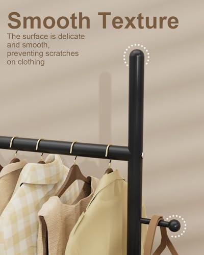 Coat Rack Freestanding, Clothes Rail, 19.7x11.8x68.9 In, Black | Modern Garment Rack with 2 Hooks and Heavy Rock Slab Base, Industrial Metal Clothing Hanger Stand for Entryway, Living Room - color: Black, size: 11.8 x 19.7 x 68.9 In