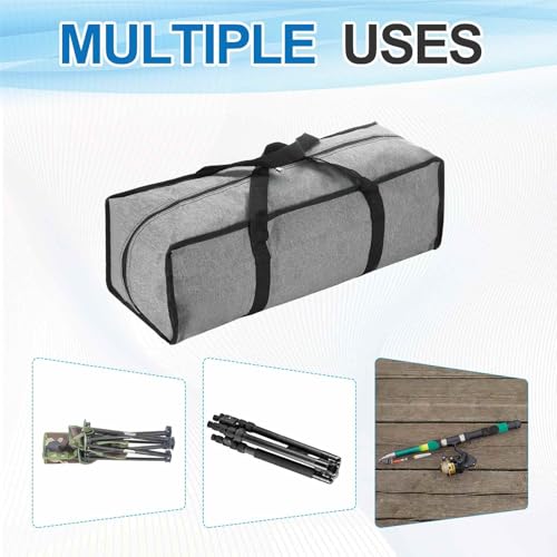 1 Pcs Zippered Tripod Bag, 24 x 10 x 10 Inch Water Resistant Oxford Cloth Outdoor Equipment Storage Bag with Handle for Travel Outdoor Camping Sports Fishing Rod, Grey - size: 24 x 10 x 10 Inch
