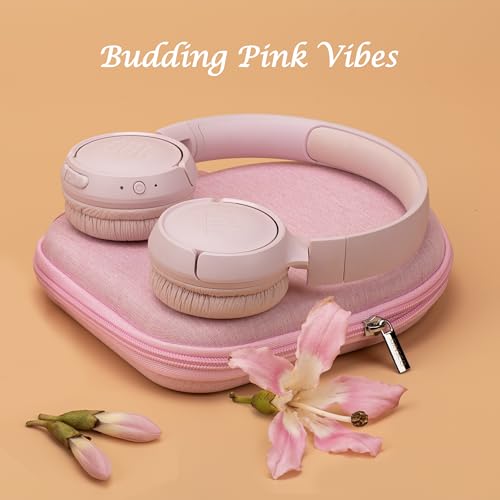 Ginsco Case Compatible with JBL Tune 510BT/520BT/500BT, Compatiblewith Sony WH-CH520/510, Compatible with JBL Junior 320, Ultra-Slim Hard Shell Headphone Case for On Ear Headphones (Pink) - color: Pink