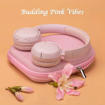 Ginsco Case Compatible with JBL Tune 510BT/520BT/500BT, Compatiblewith Sony WH-CH520/510, Compatible with JBL Junior 320, Ultra-Slim Hard Shell Headphone Case for On Ear Headphones (Pink) - color: Pink