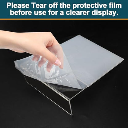 Acrylic Sign Holder 4x6, 22 Pack Clear Plastic Table Paper Display Stand, L-Shape Vertical Menu Holder Stand, Clear Picture Photo Flyer Display Stand for Restaurants, Store Show, Office Deskt - size: 22 Pack-L Shape-4X6