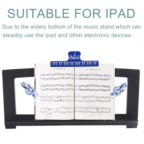 Lcjtop Music Stand for Sheet Music.Compatible with Yamaha PSR/YPT/KB/P/DGX Series Keyboard Music Score Stand, Keyboard Sheet Music Stand with 4 Music Book Clip