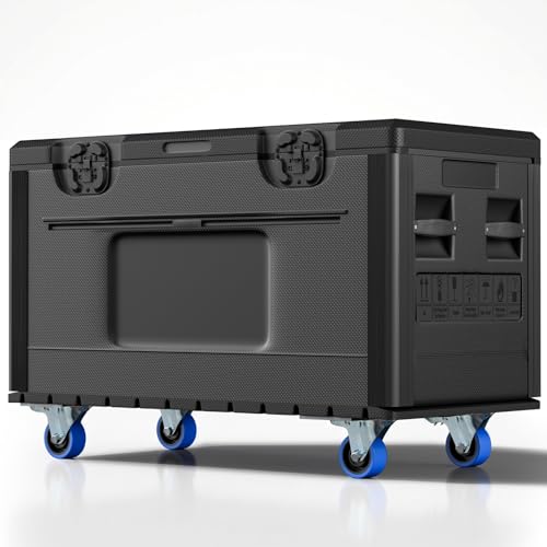 Utility Cable Trunk Road Case with Wheels, Stackable Case for Audio & DJ | Professional Stackable Heavy Duty ATA Rolling Road Case, for Equipment Storage, Transport (35" x 22" x 24") - size: 35" x 22" x 24"