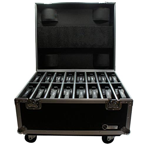 16 Space Slim Par Light Flight Case Slimpar Can Road Case Harmony Cases | DJ lighting fixture transport, stage gear travel storage, event production equipment protection, mobile entertainer hauling