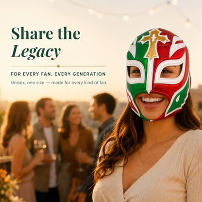 Artisans Bazaar Mexican Custume Wear Masks Luchador Mexicano Wrestling Masks Foamy Material for Men & Women Lucha Libre Adult - style: Rey Mistero Green