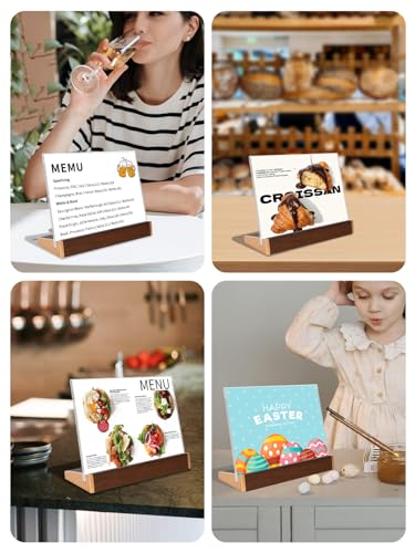 3 Pack 5X7 Acrylic Sign Holder Horizontal Tabletop Sign Display Frame for Coffee Shop/Restaurant Menu Stall/Exhibitions/Hotel/Office/Counter Display Show Holder - size: L-5X7