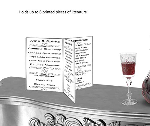 6 Pack Multi Panel Sign Holder 5" x 7" Public Notice Nameplate Directions Maps Frame Clear Acrylic Table Tent Graphic Image Party Venues Celebrations Announcements by Marketing Holders - size: 6 Sides 5"w x 7"h