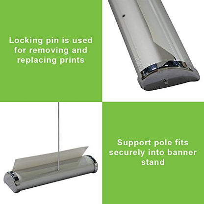 Mini Table Top Retractable Banner Stands – Fits 8.3in x 11.7in Banners - Includes 50 Banner Stands (Banners are not Included) - color: 50 Stands, size: Small