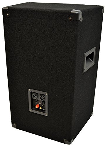 Harmony Audio 12" Passive DJ Speakers with Stands Pair 450W PA Cabinets | Includes Speakon to jack cables, rugged 2-way build, full live sound package for bands clubs and mobile events, 12 inch size