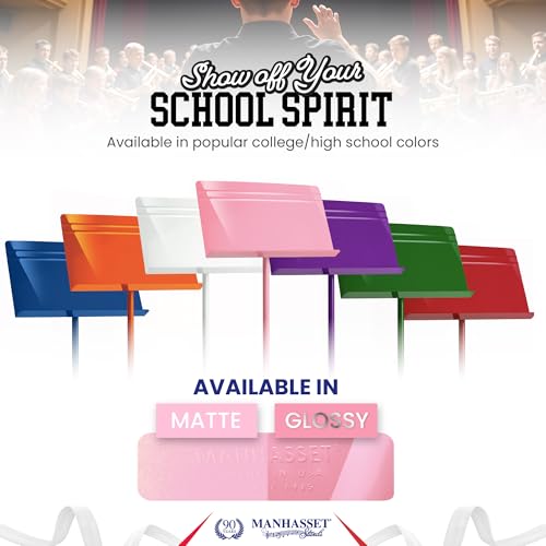Manhasset Music Stand For Sheet Music - 48 Symphony Model Glossy Pink - 4801PNK - Long Lasting, Durable Manhasset Stand - Adjustable Height - 20" by 12 - color: Pink, Glossy, size: Pack of 1