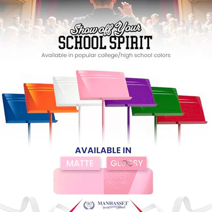 Manhasset Music Stand For Sheet Music - 48 Symphony Model Glossy Pink - 4801PNK - Long Lasting, Durable Manhasset Stand - Adjustable Height - 20" by 12 - color: Pink, Glossy, size: Pack of 1