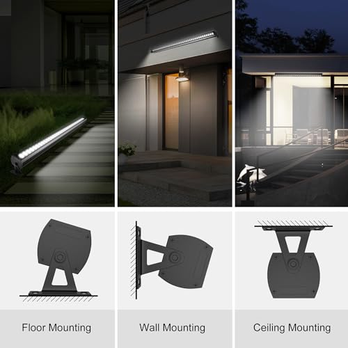 40″ LED Wall Washer Light Bar, 4000K Neutral White 36W Outdoor Light, IP65 120V AC Plug-in LED Flood Bar with 360° Adjustable Mount Brackets for Wall Wash Lighting, Landscape Uplighting - color: 4000K Neutral White