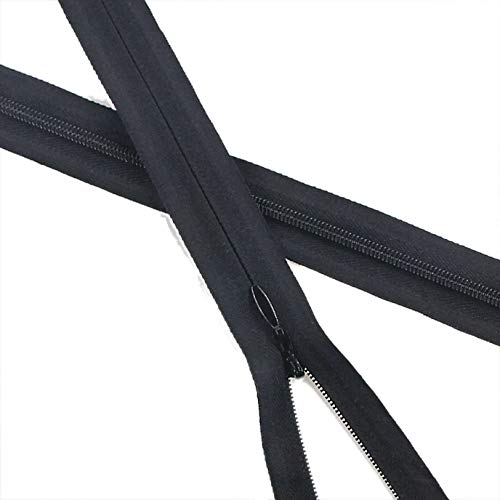 Leekayer 22" Invisible Zippers Black 20 PCS Bulk Nylon Coil Hidden Zipper | Zippers for Sewing Pillow Cushion Dress Crafts Purse Bag Coat DIY 55cm Closed Ended Handmade Replacement Zipper - color: Black, size: 22inch-20PCS