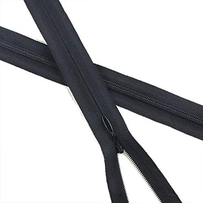 Leekayer 22" Invisible Zippers Black 20 PCS Bulk Nylon Coil Hidden Zipper | Zippers for Sewing Pillow Cushion Dress Crafts Purse Bag Coat DIY 55cm Closed Ended Handmade Replacement Zipper - color: Black, size: 22inch-20PCS