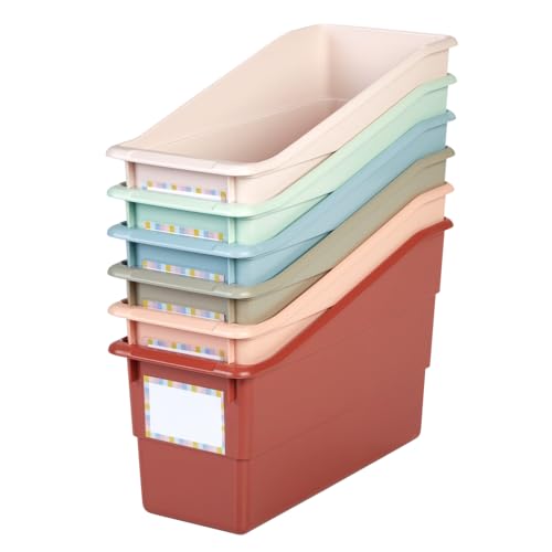 Really Good Stuff Durable Book & Binder Holders, Set of 6 Boho Colors - color: Boho