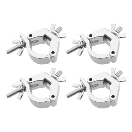 Create idea 4pcs Aluminum Alloy Hook Truss Hook Clamp O-Clamp Half Hook Stage Light Hook for Spotlight LED Light or Stage Light Hanger Pipe Clamp 28-35mm, 677-BIW