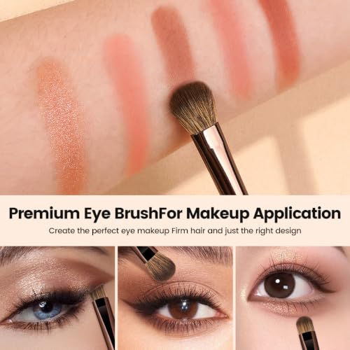 MAANGE 13 Pcs Foundation Makeup Brush Set With Bag, Make up Brushes, Double-End Multi Functional Makeup Brushes, Professional Face Brush Set Tools For Liquid Powder Concealer Cream Blush (Brown) - color: Brown