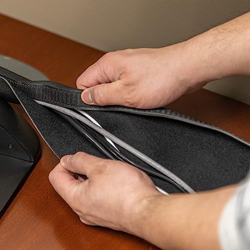 Klein Tools 450-320 Cable Management Sleeve, Cord Management for Home, Office or Job, 1-1/4-Inch Max Diameter, 3-Foot Length, Black, 2-Pack - style: 1.25" Sleeve 2-Pack