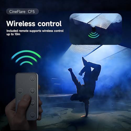 CF5 Portable Fog Machine, 40W Handheld Smoke Machine with RGB Lights and Leak Proof Design, Mini Fogger for Cosplay, Photography and Creative Parties, Haze Maker with Remote