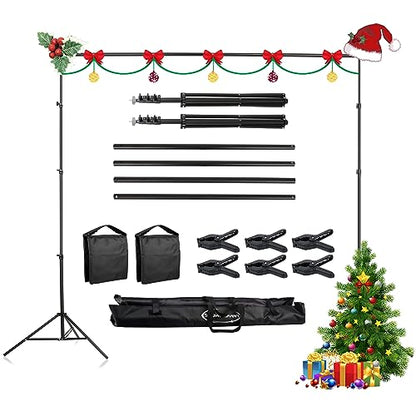 ShowMaven Background Stand,Adjustable Photo Backdrop Stand with Carry Bag for Photography Photo Video Studio, Photography Studio, Birthday Party (8.5x10ft) - size: 8.5x10ft
