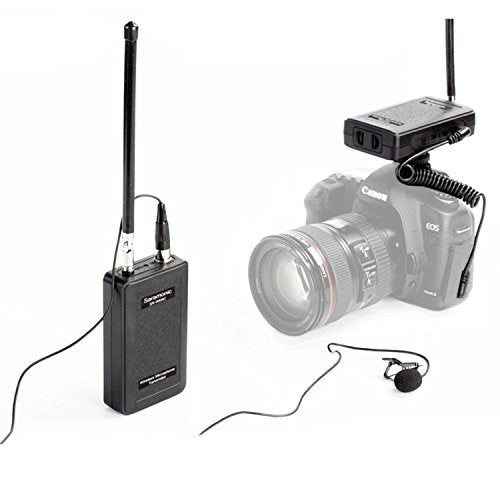 Saramonic Wireless Lavalier Microphone, SR-WM4C 4-Channels VHF Lapel Mic System (200' Range) Compatible with DSLR Camera Canon Nikon Sony Panasonic DV Camcorders Audio Recorder