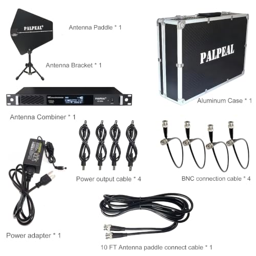 Wireless Antenna Combiner for UHF in-Ear Monitor System,AC-325L,19-Inch 4-Way IEM Transmitter Antenna Combiner,Directional Paddle Antenna,IEM RF Signal Combinador