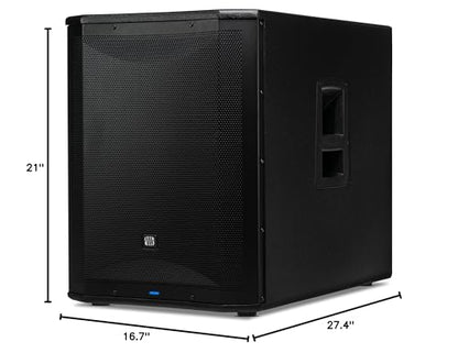PreSonus AIR XD Sub 15 Active Extended Definition Subwoofer | 2000W Class D amplifier with 15-inch driver and DSP presets for live sound, mobile rigs and permanent installs - size: 15" Subwoofer