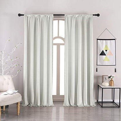 nanbowang Bleach Velvet Curtains - 42 Inches Width 72 Inches Long Soft Curtain Rod Pocket Thermal Insulated Window Treatment for Bedroom 2 Panels - color: Bleach, size: 42"W x 72"L (Pack of 2)