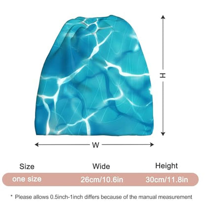 Art Owl Women's Slouchy Beanie Hat Cute Turban Hats Cancer Headwear Caps Baggy Skull Sleep Scarf - color: Blue Water Ripple