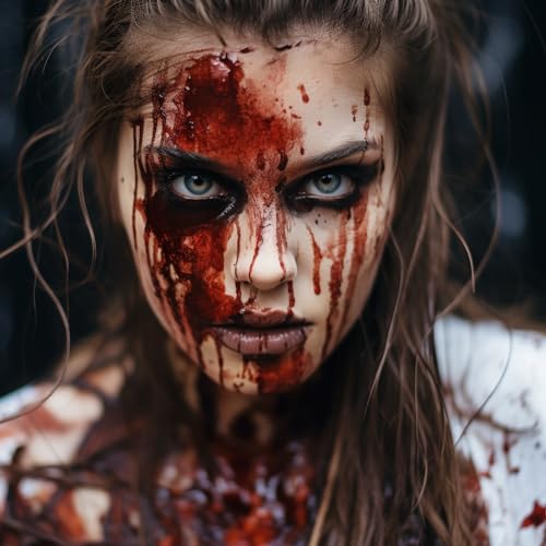 UCANBE Halloween Dripping Fake Blood Realistic Blood Drops Body Paint Washable Fake Blood Makeup Kit For Zombie Vampire Clown Monster Clothes Costume Cosplay SFX Special Effects Makeup 30ML(Dark) - color: Dark