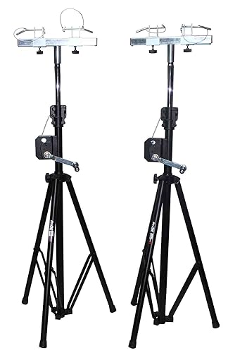Prox T-LS35C 10-Feet Height Adjustable Portable Crank Lighting Stand System with Included 2X T-Bars Triangle Truss for 5ft 10ft 15ft Width