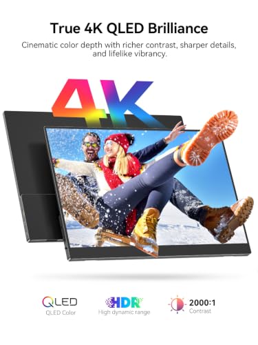 UPERFECT 4K 120Hz Portable Monitor Touchscreen, 16" 600Nits Gaming Monitor - size: 16"