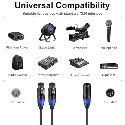 Poyiccot XLR Splitter Cable 1 Male to 2 Female, 3 Pin XLR Splitter Balanced Microphone Cable Combiner Y Cord, 1 Male to 2 Female Audio Microphone Adapter for Stero Mic, Audio Track, 11.8inch - style: 1 Male to 2 Female